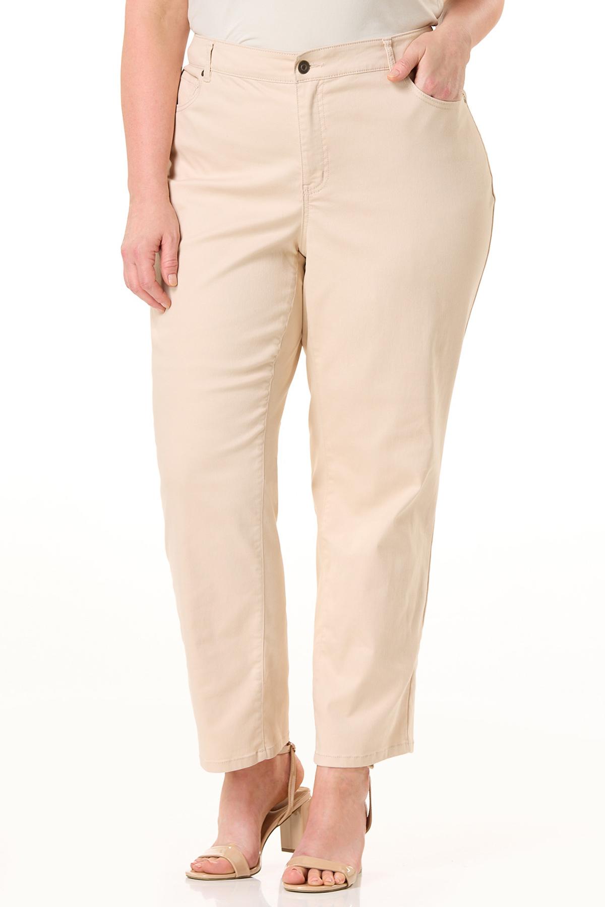 Cato Fashions | Cato Plus Size Solid Twill Straight Leg Pants