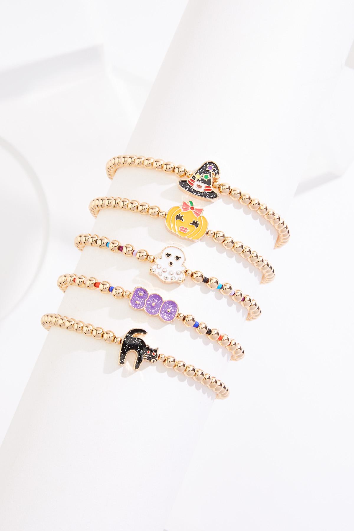  Cato Fashions | Cato Gold Bead Halloween Icon Bracelet Set
