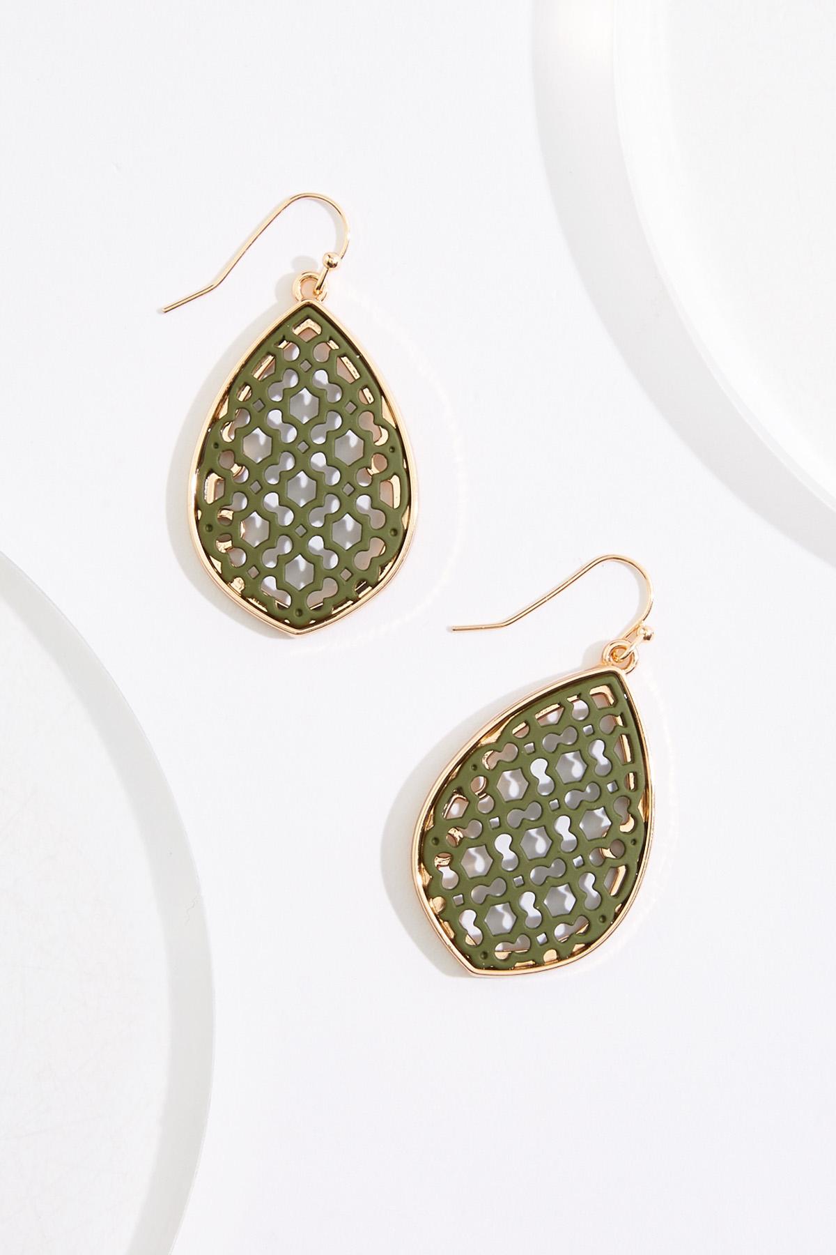 Cato Fashions Cato Enamel Filigree Moroccan Earrings