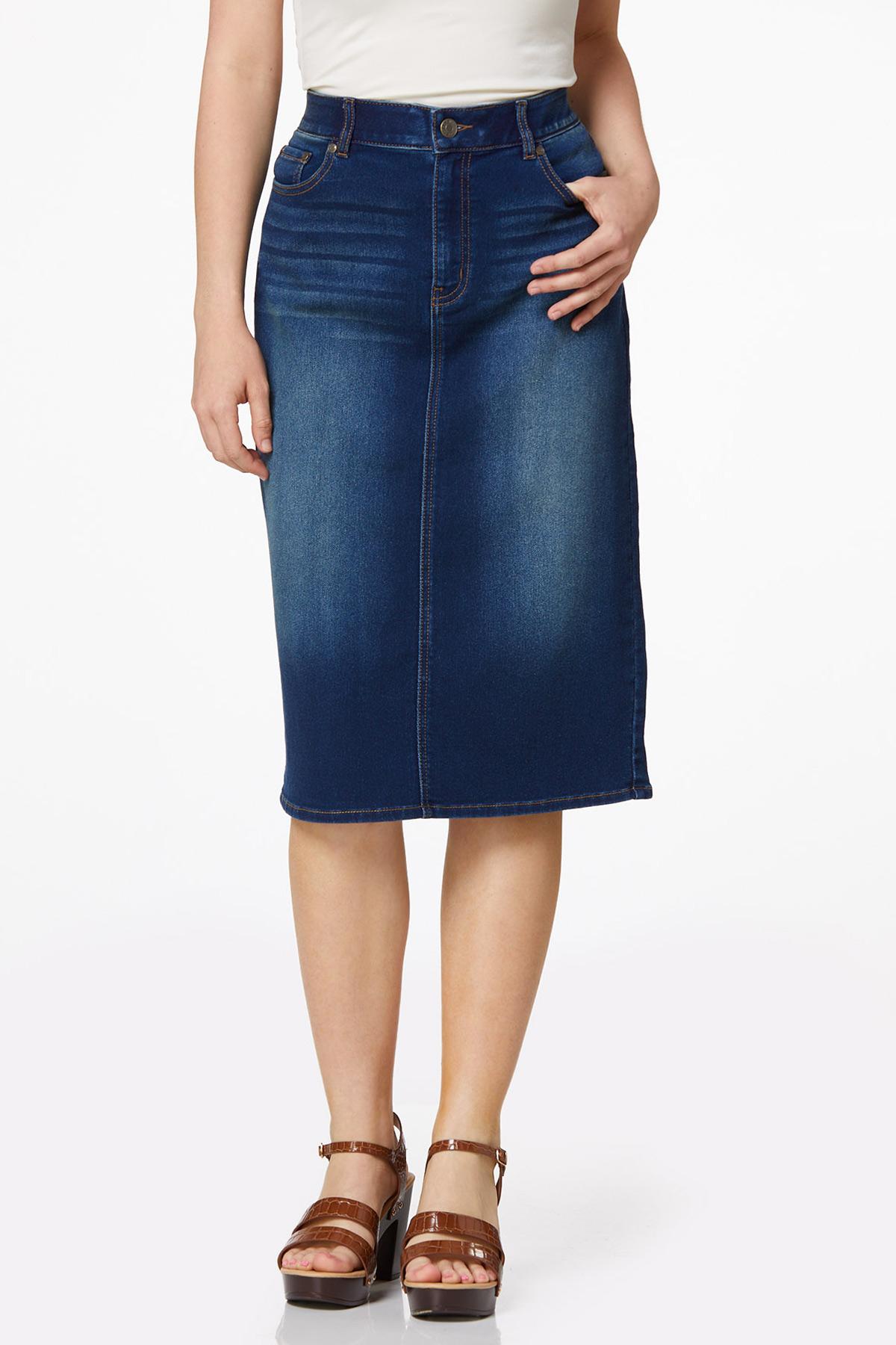 【Anyone more】Randy Basic Black Blue Denim Skirt Noend Women's Asymmetrical Denim Skirt In Houston