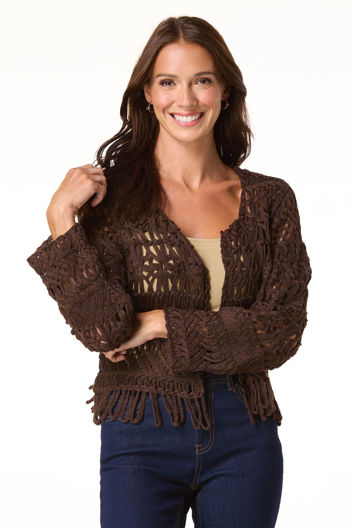  Cato Fashions | Cato Soutache Crochet Cardi