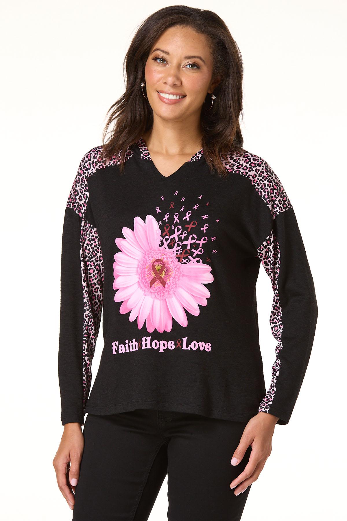  Cato Fashions | Cato Faith Hope Love Leopard Sleeve Top