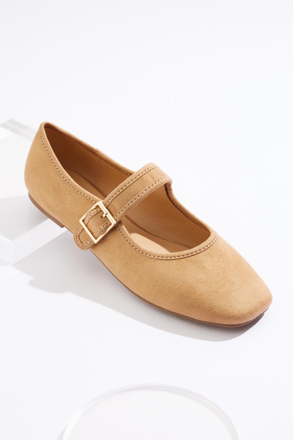 Cato Fashions Cato Faux Suede Mary Jane Flats