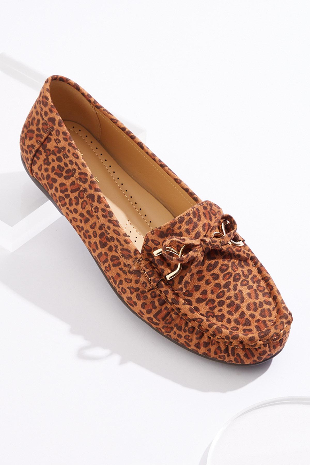 Cato Fashions Cato Wide Width Leopard Faux Suede Flats