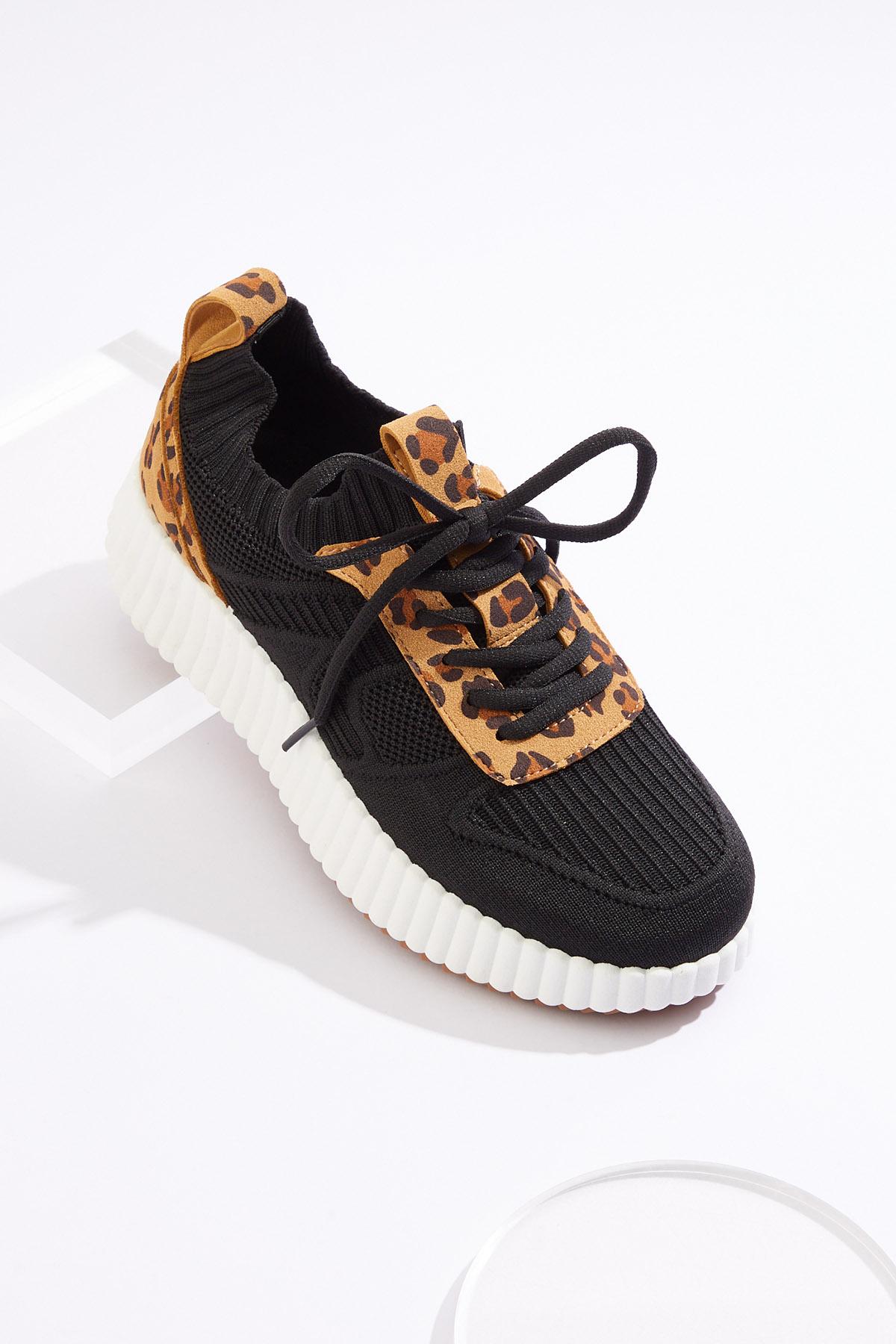 Cato Fashions Cato Leopard Trim Trainer Sneakers