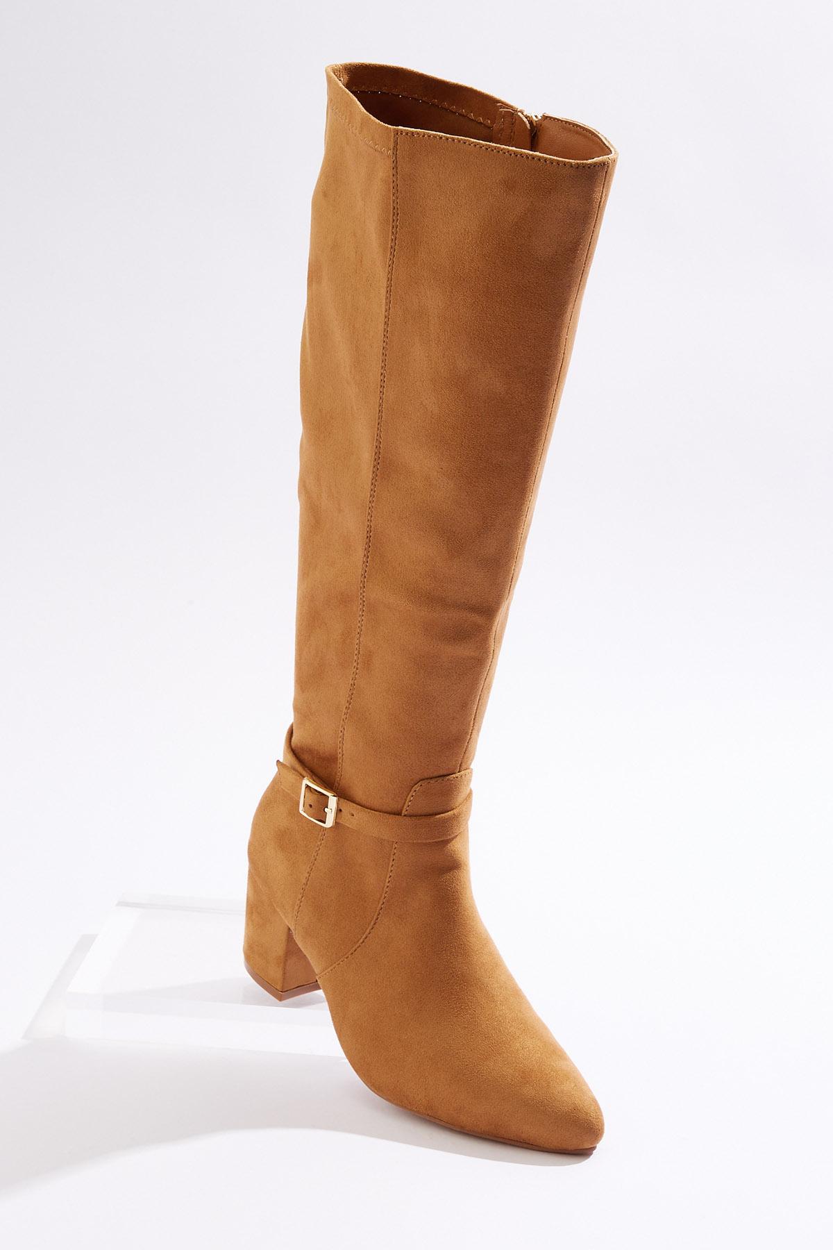 Cato Fashions | Cato Wide Width Faux Suede Stretch Tall Boots