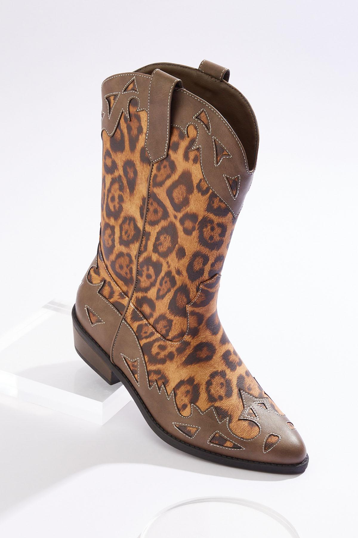 Cato Fashions | Cato Wide Width Leopard Western Tall Boots