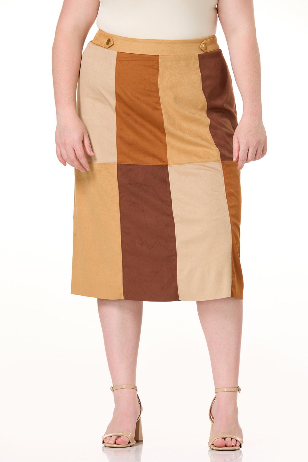 Cato Fashions | Cato Plus Size Patchy Faux Suede Skirt