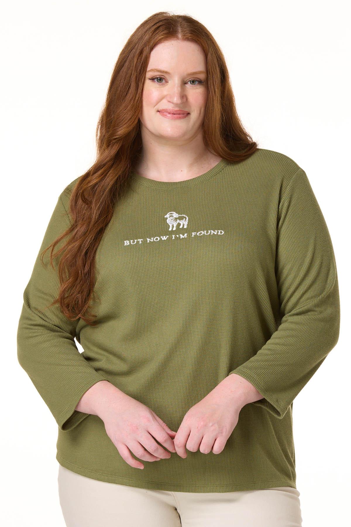 Cato Fashions | Cato Plus Size But Now I`m Found Waffle Tee