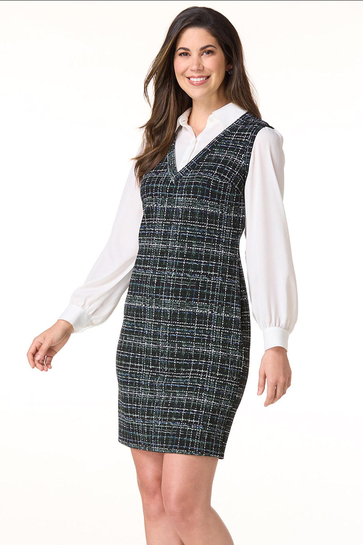 Cato Fashions | Cato Textured Multicolor Mixed Sweater Dress
