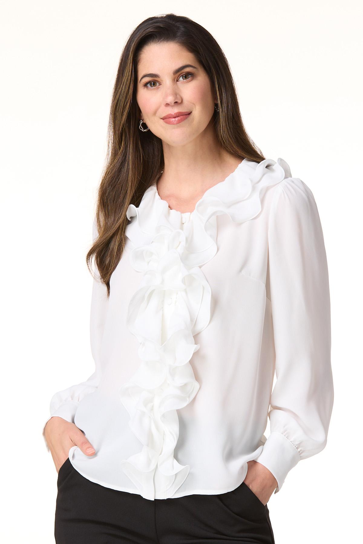 Cato Fashions | Cato Ruffled Button Down Top