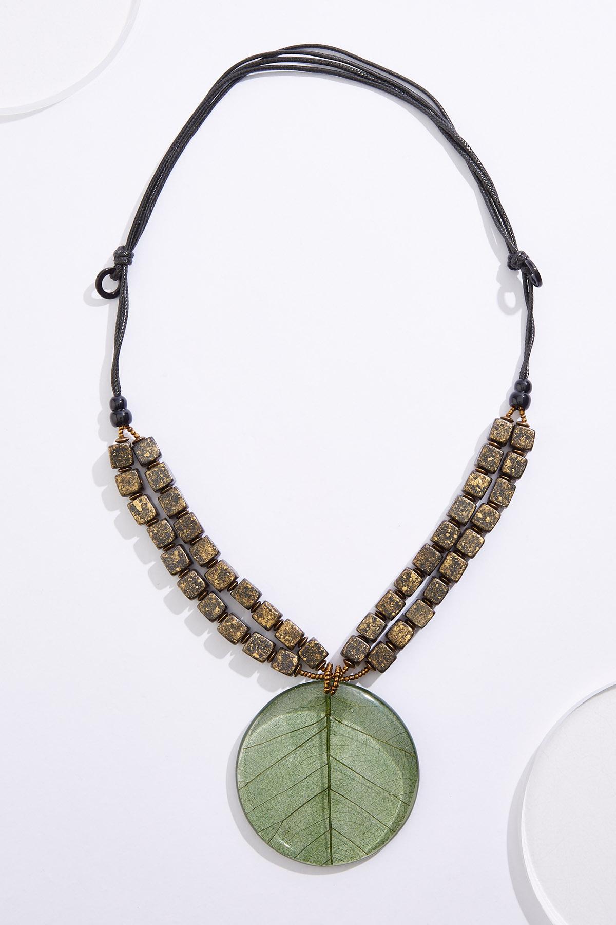 Cato Fashions | Cato Raffia Circle Wood Long Necklace Set