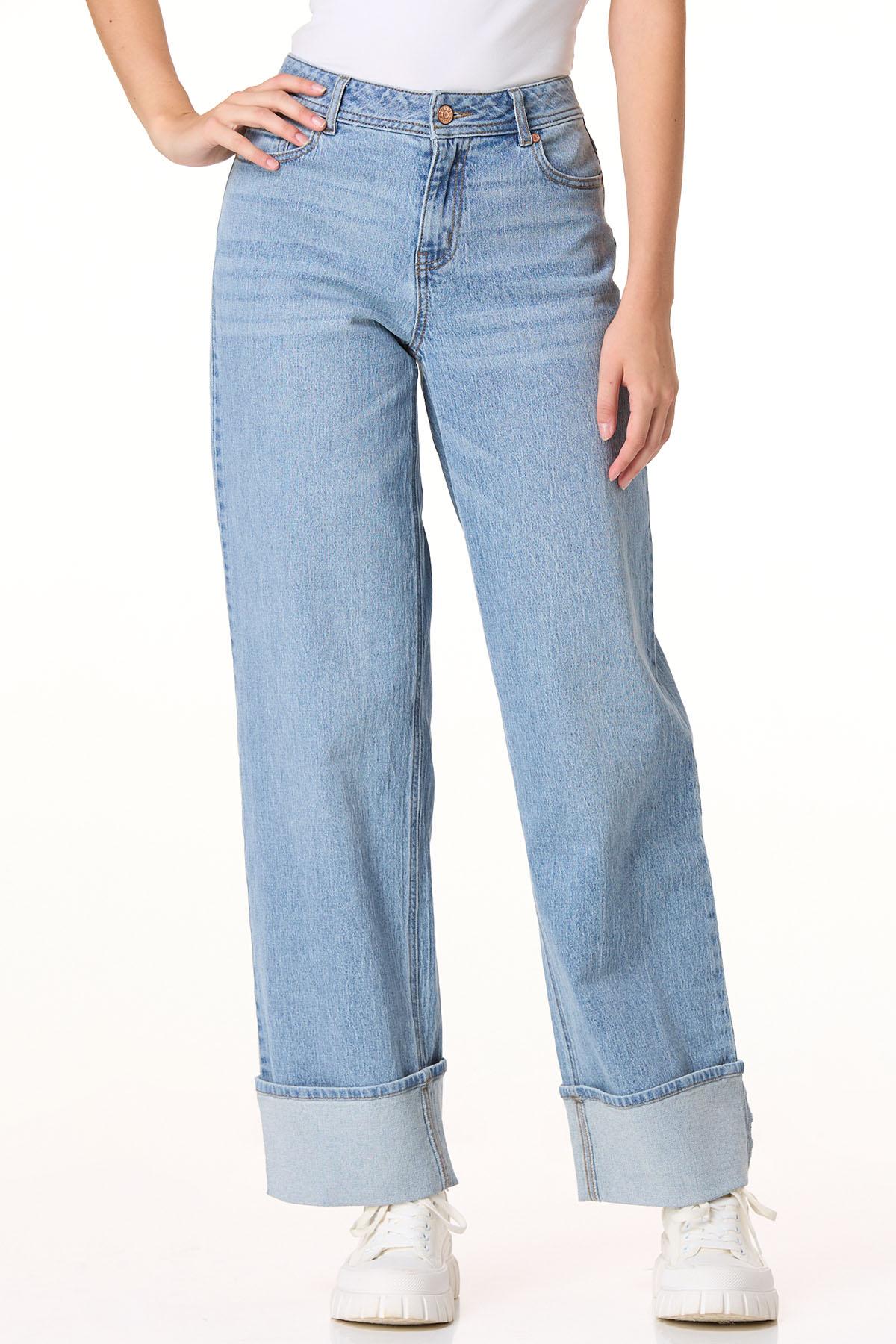 Cato Fashions | Cato Mid Rise Cuffed Wide Leg Jeans