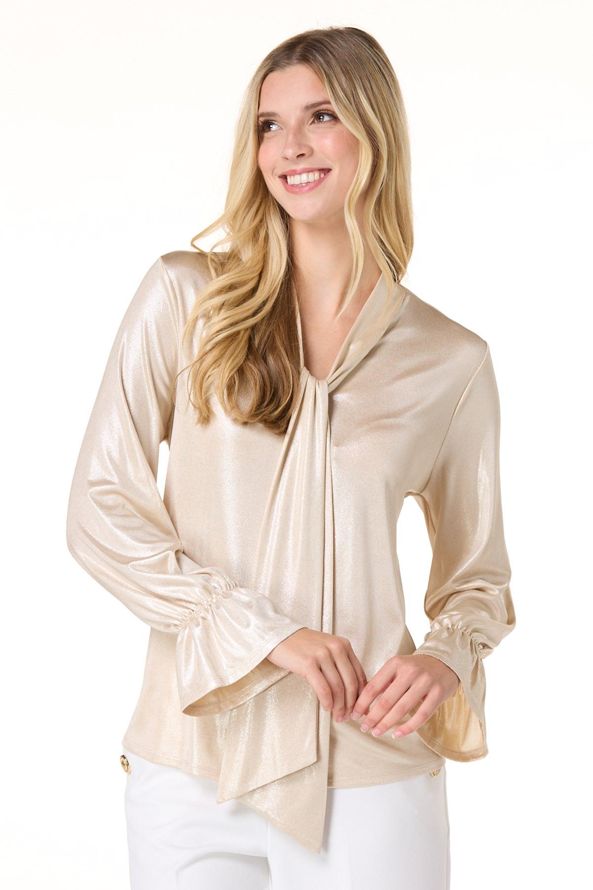 Cato Fashions | Cato Shimmer Gold Metallic Top