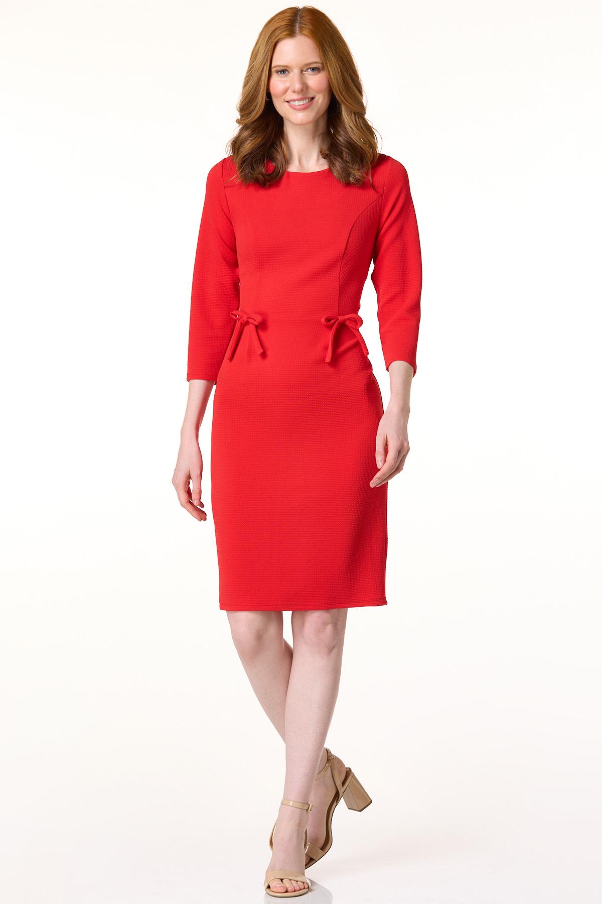 Cato Fashions | Cato Textured Bow Front Dress Cato Fashions | Cato Textured Bow Front Dress