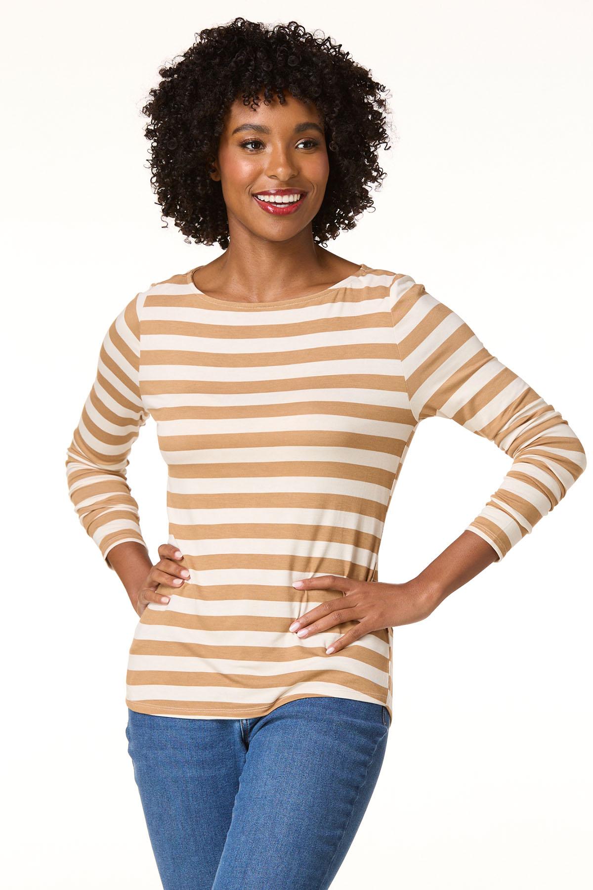 Cato Fashions | Cato Stripe Boatneck Top