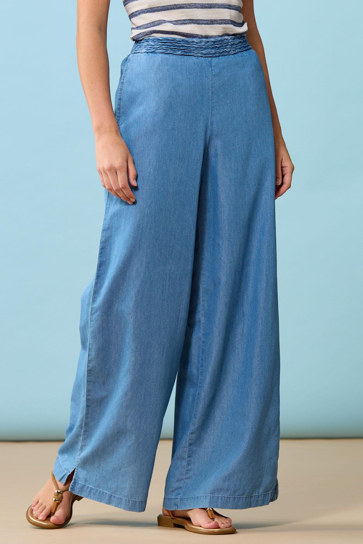 Cato Fashions | Cato Braided Waist Chambray Pants