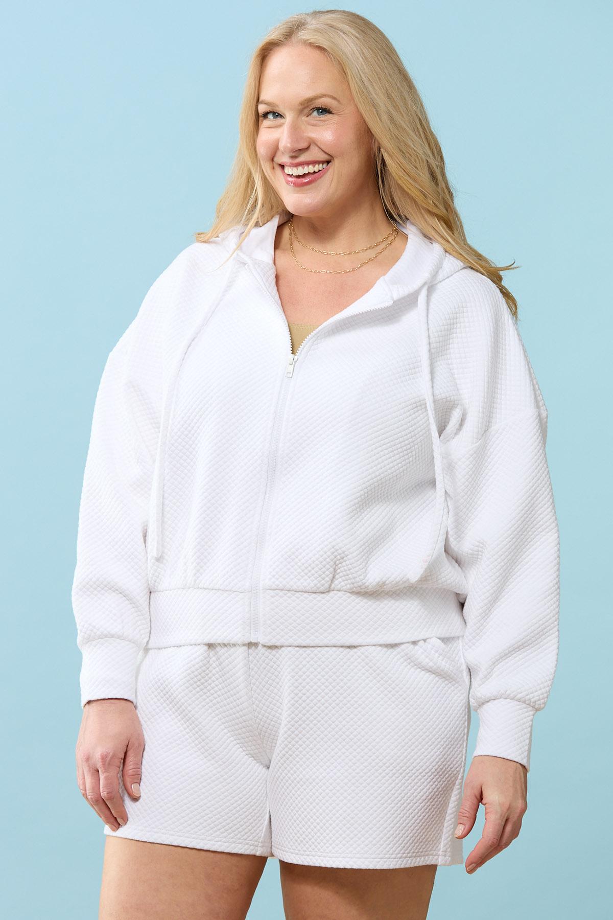 Cato Fashions | Cato Plus Size Waffle Zip Front Sweatshirt
