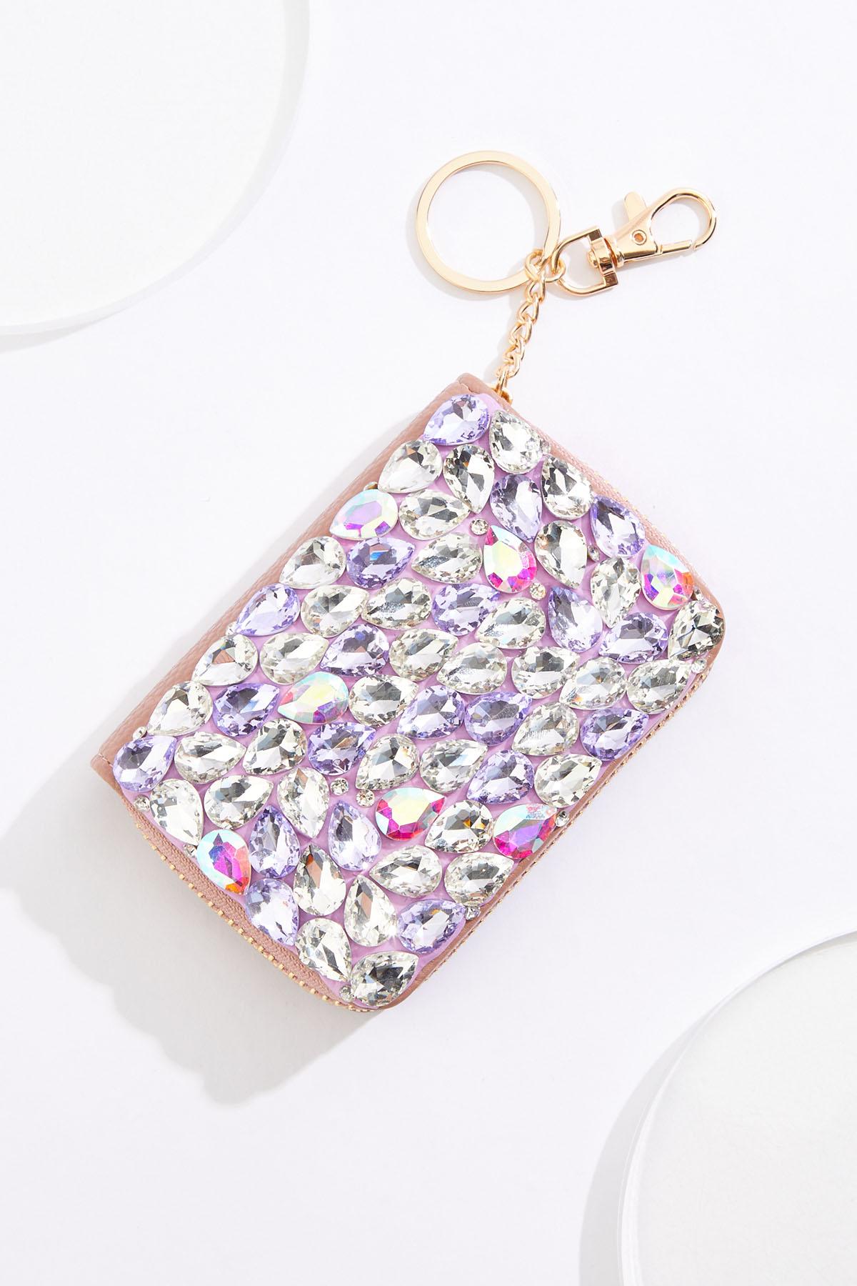 Cato Fashions | Cato Bejeweled Card Holder Keychain