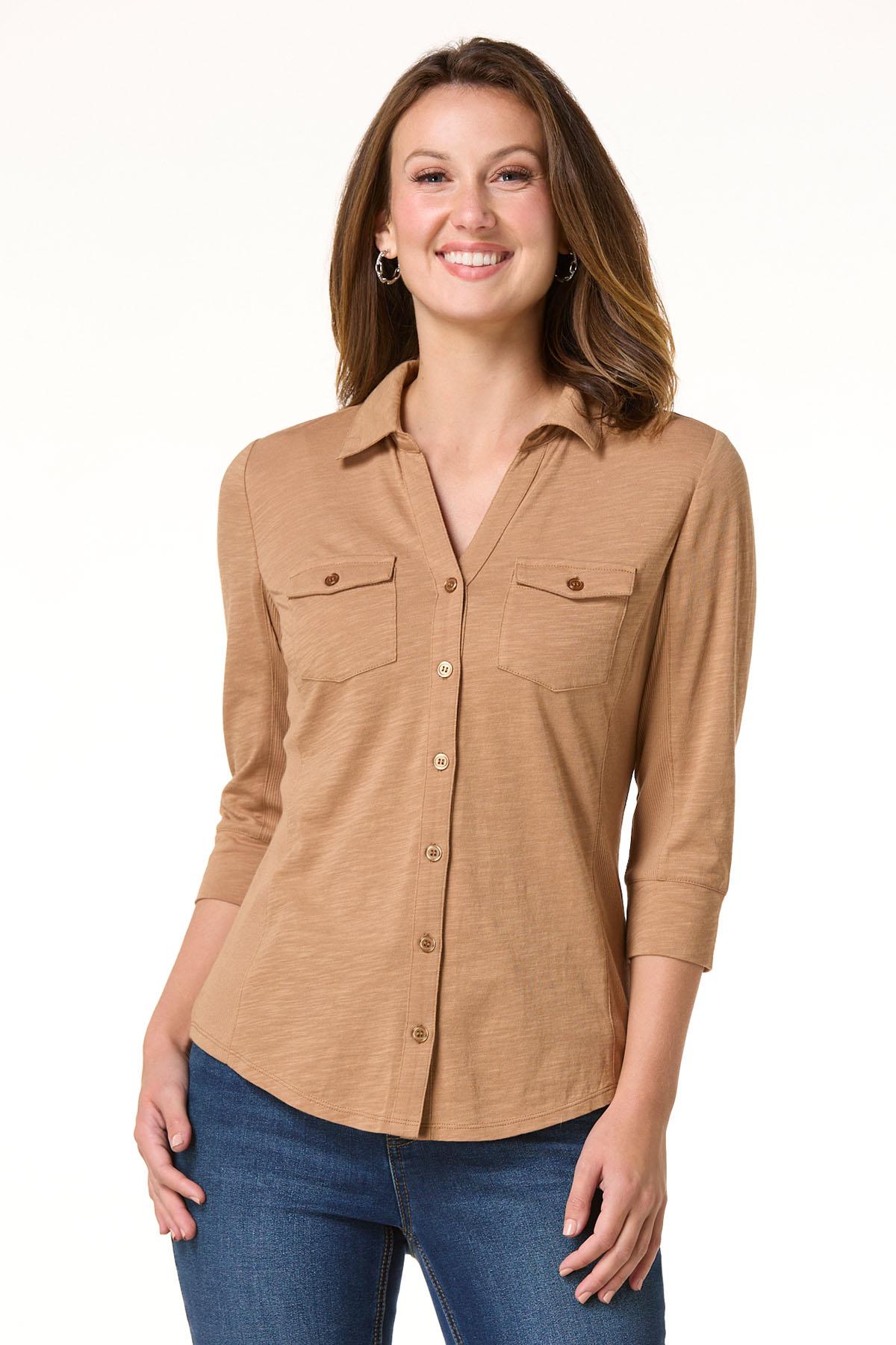 Cato Fashions | Cato Ribbed Side Panel Shirt