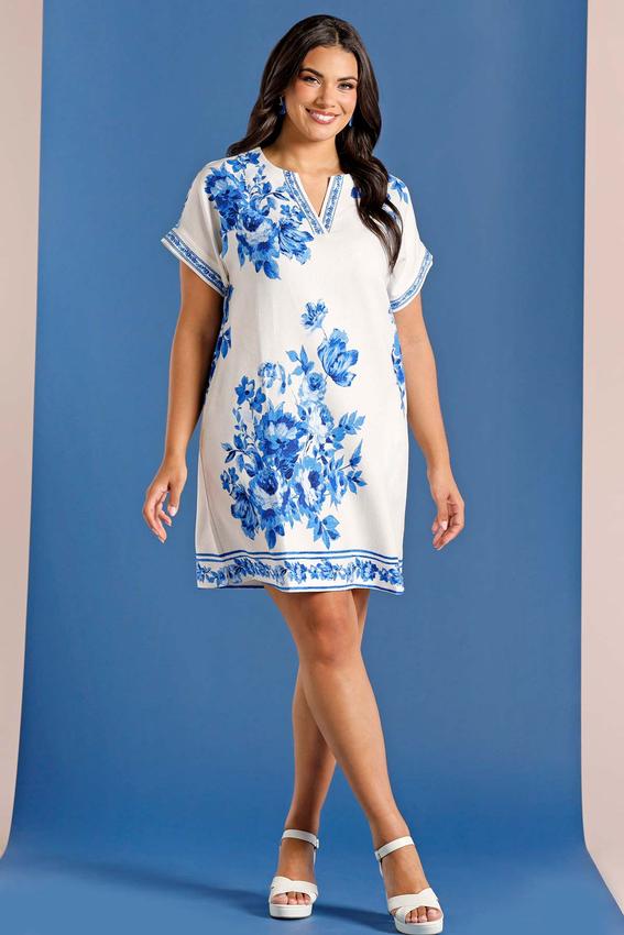 Cato Fashions | Cato Plus Size Blue Floral Shift Dress Cato Fashions | Cato Plus Size Blue Floral Shift Dress