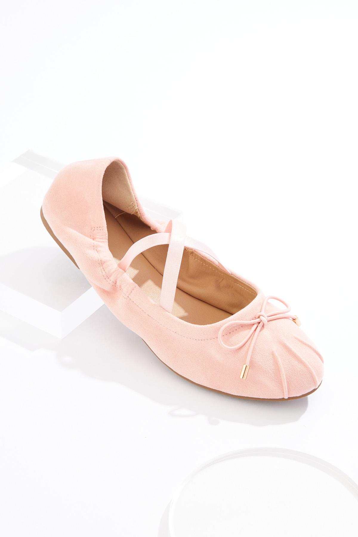 Cato Fashions | Cato Scrunch Back Criss Cross Ballet Flats