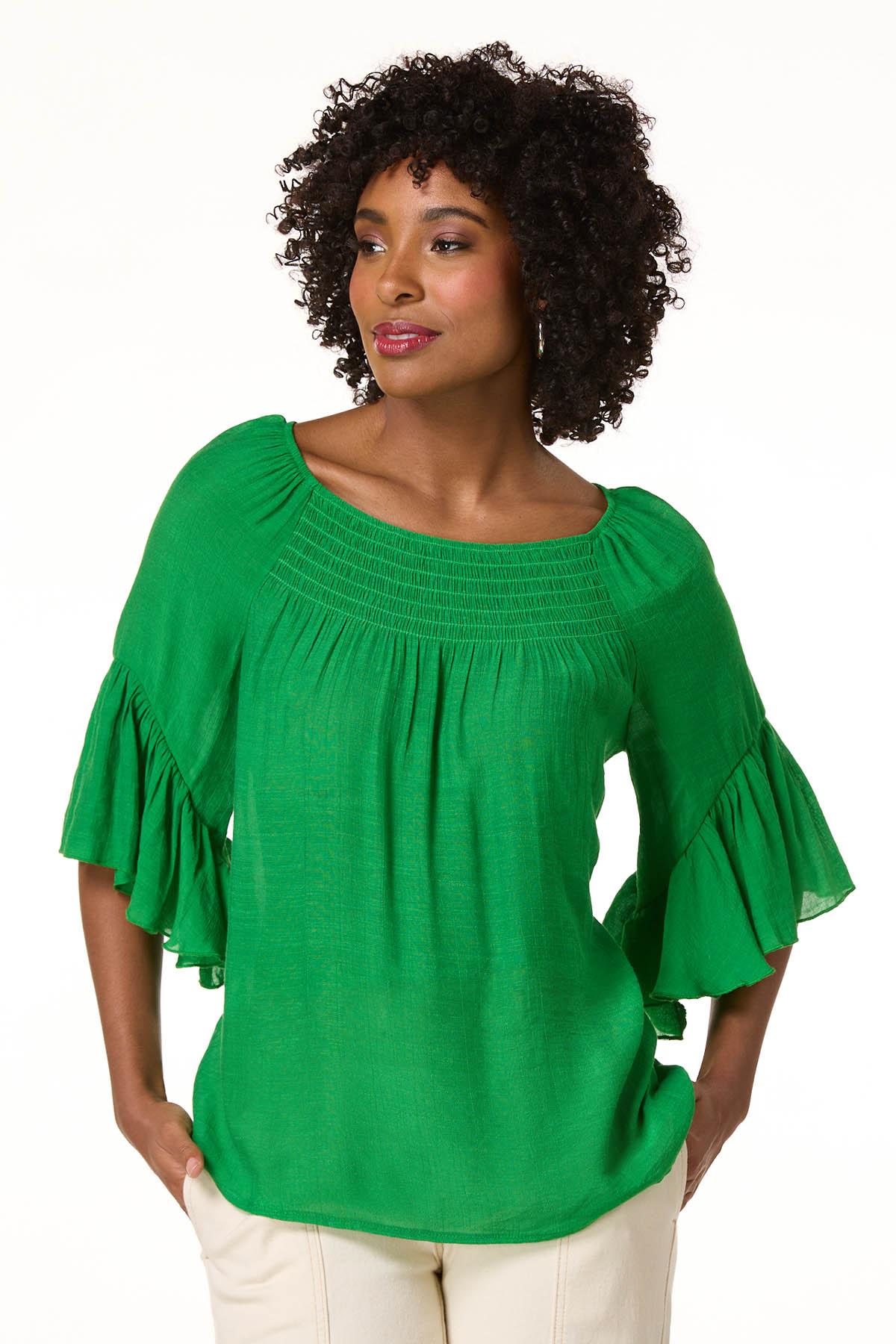 Cato Fashions | Cato Smocked Flutter Sleeve Top
