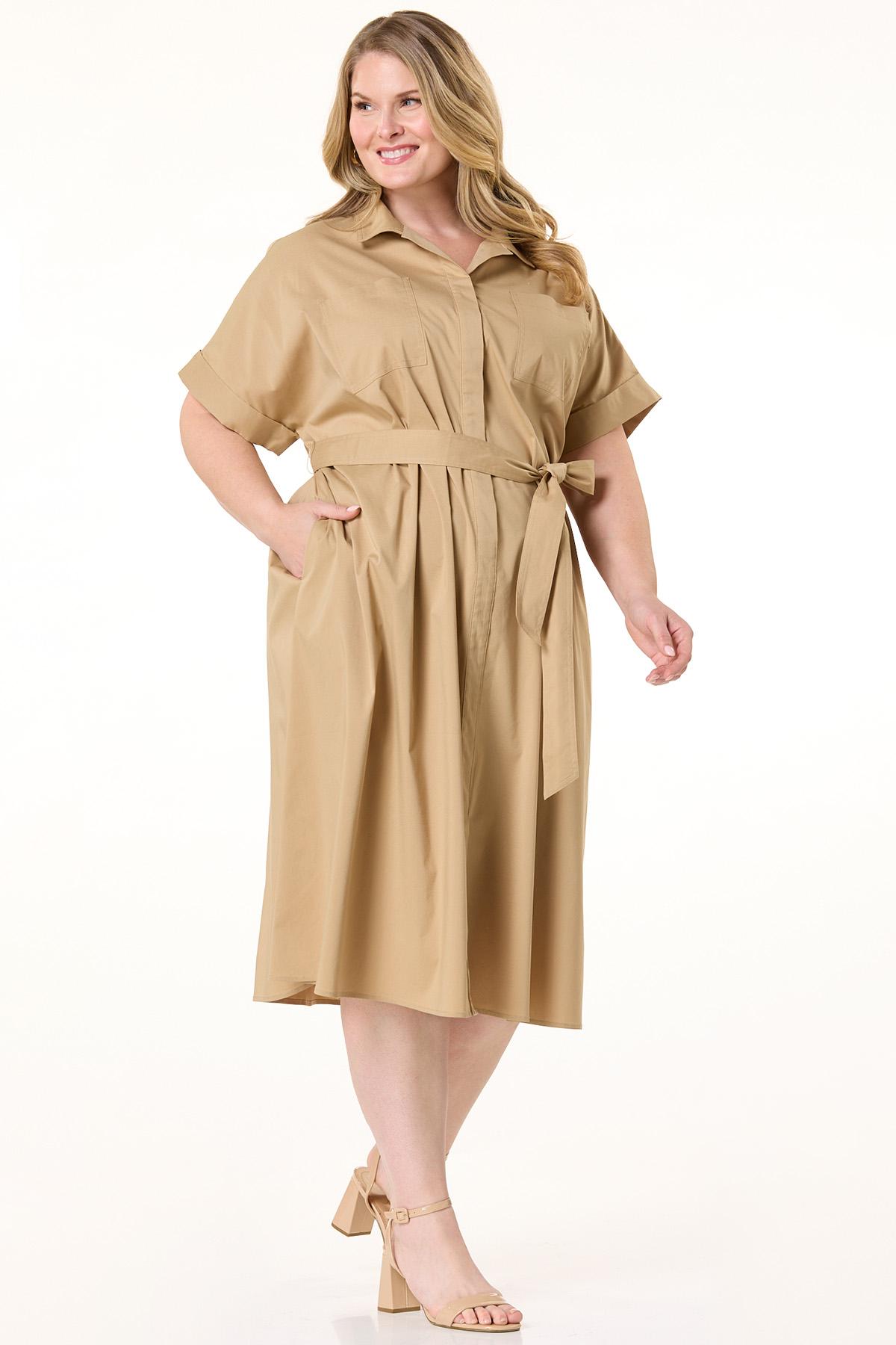 Cato Fashions | Cato Plus Size Classic Solid Shirt Dress