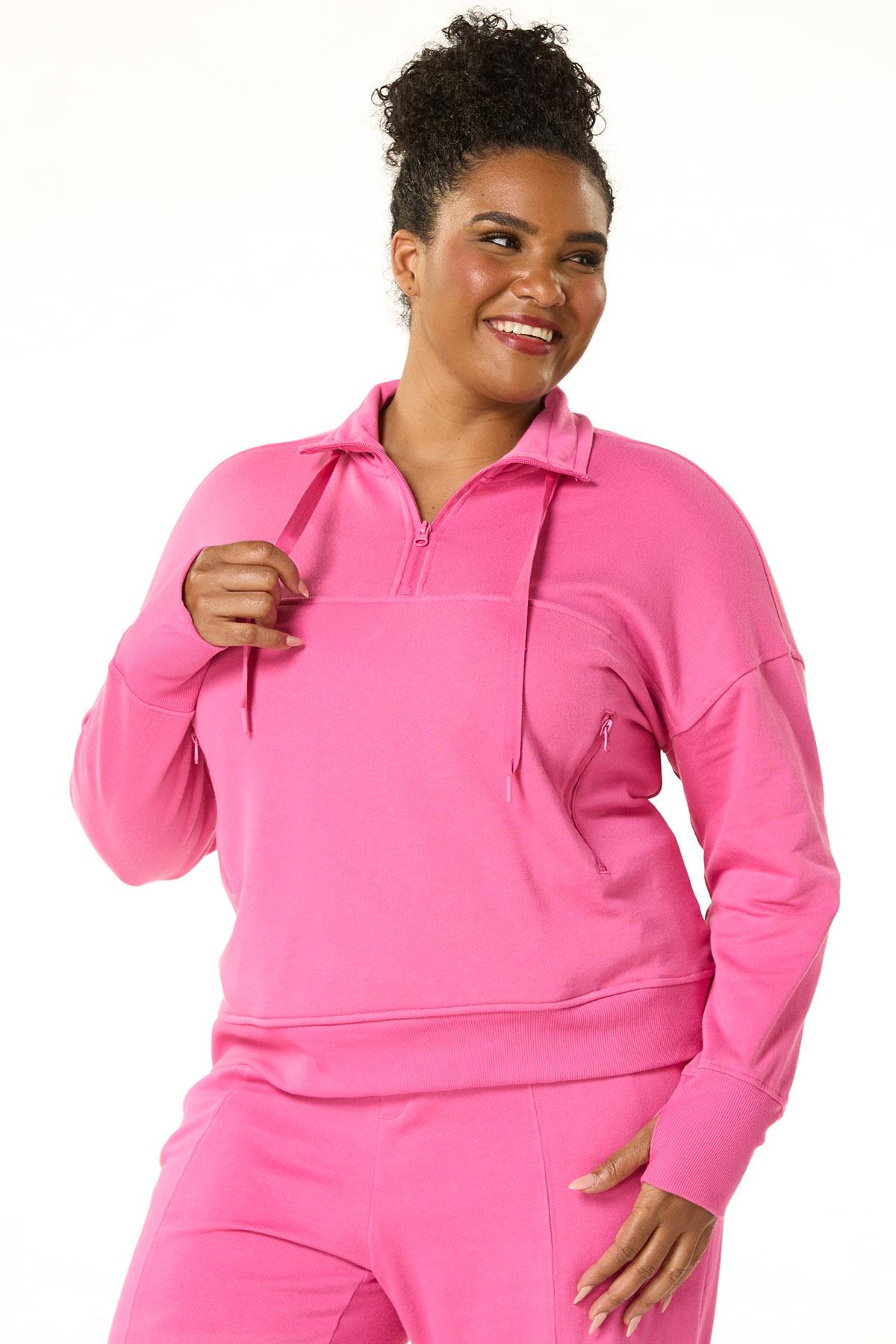 Cato Fashions | Cato Plus Size Solid Half Zip Sweatshirt