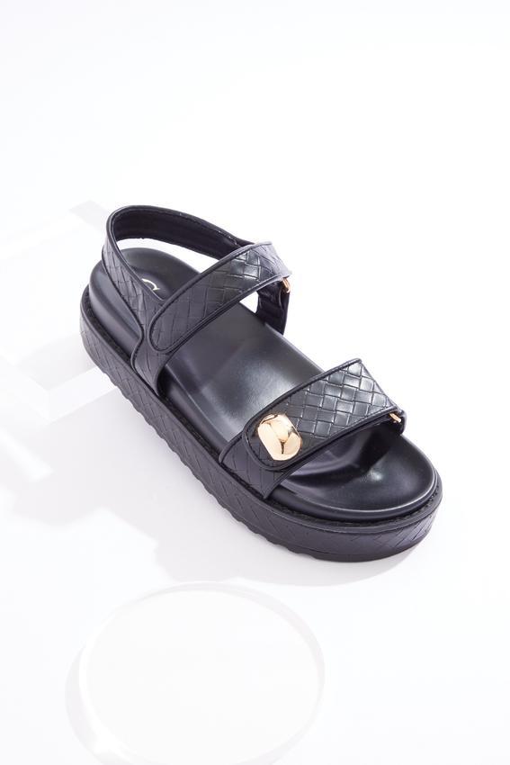 Catavo♥ Cato Fashions | Cato Woven Velcro Platform Sandals
