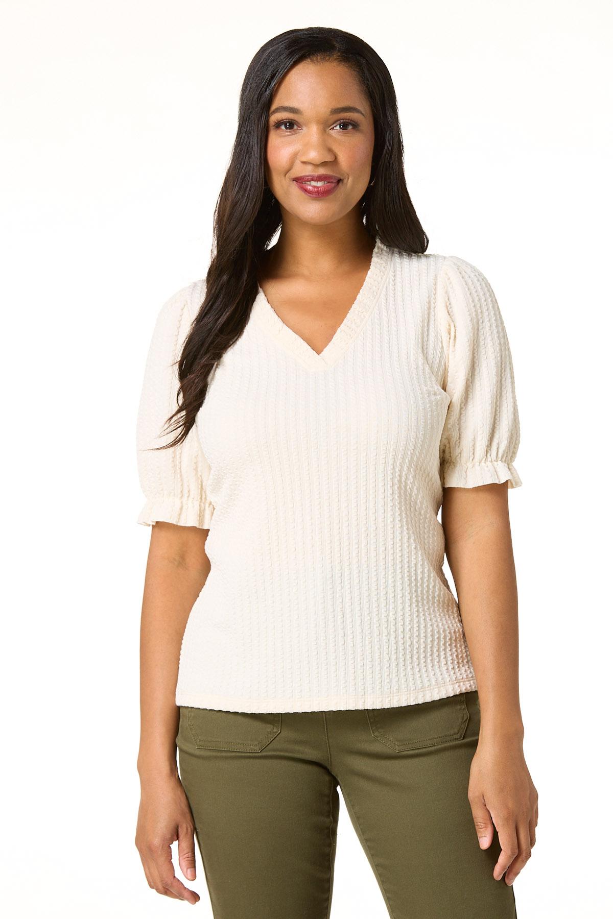 Cato Fashions | Cato Textured Puff Sleeve Top