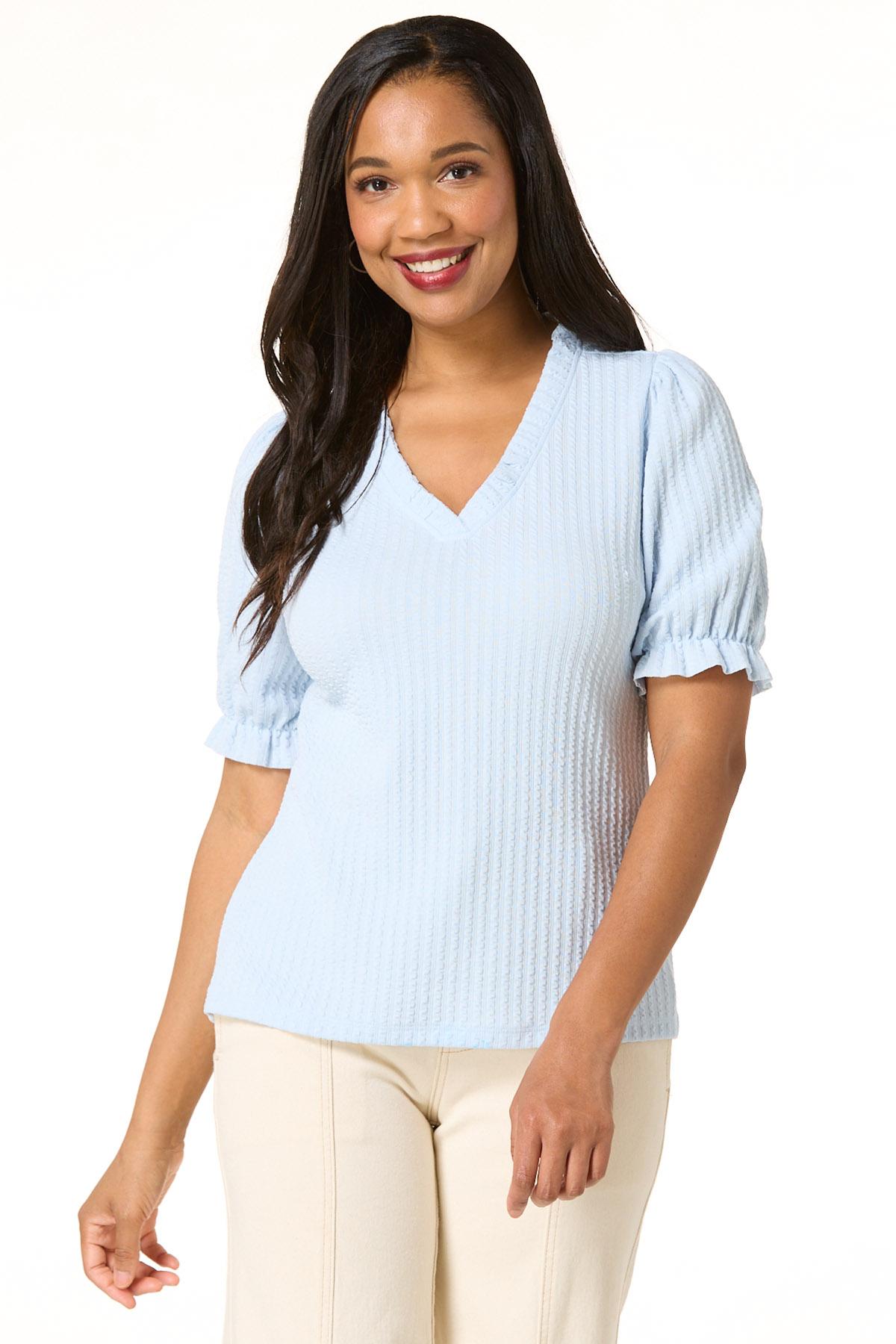 Cato Fashions | Cato Textured Puff Sleeve Top