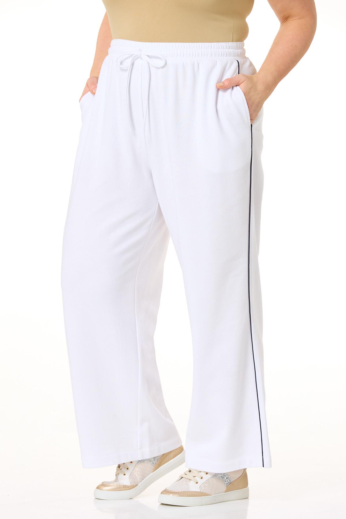 Cato Fashions | Cato Plus Size Stripe Side French Terry Pants
