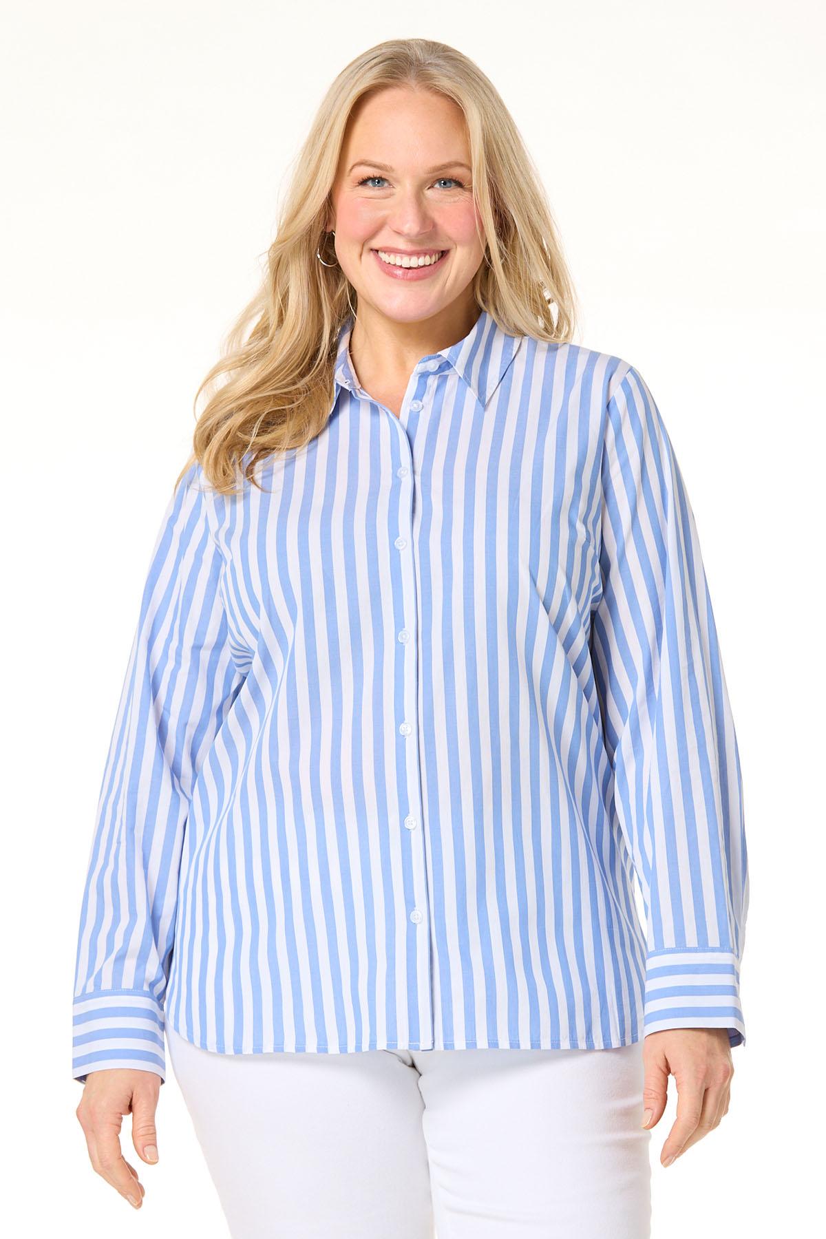 Cato Fashions | Cato Plus Size Classic Stripe Shirt