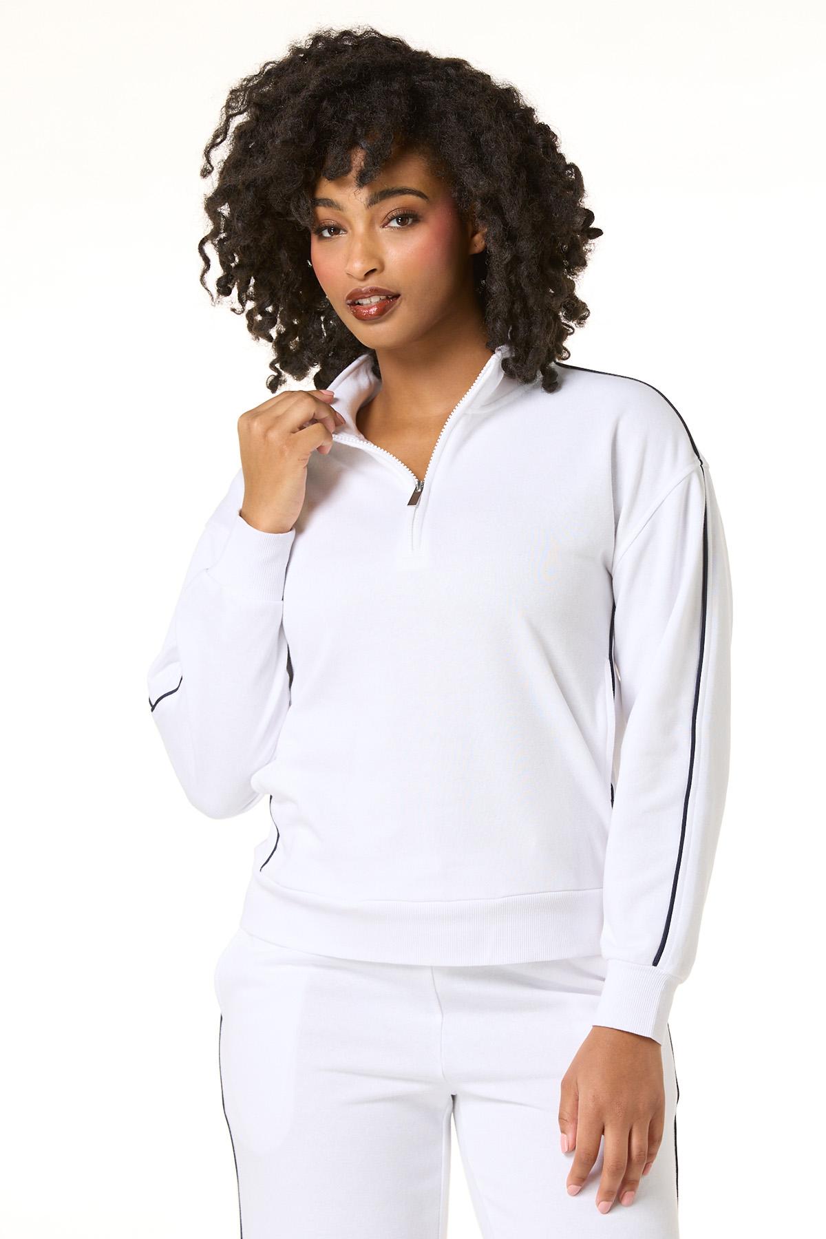 Cato Fashions | Cato Zip Mock Neck Sweatshirt