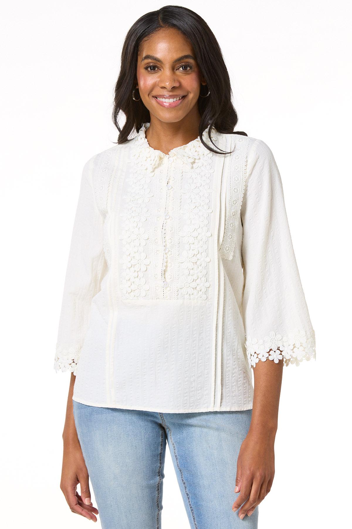Cato Fashions | Cato Floral Lace Collar Top