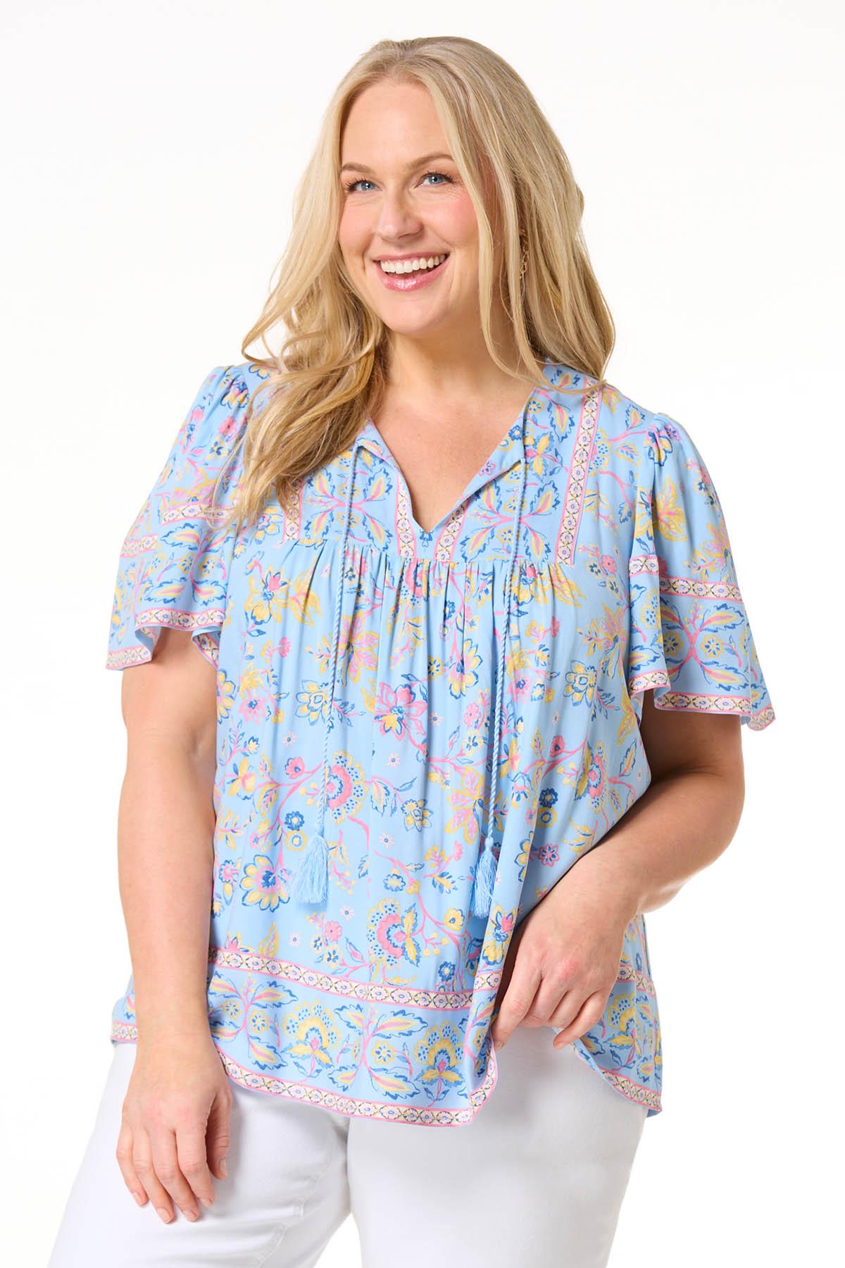 CATORCE トップス Cato Fashions | Cato Plus Size Tasseled Flutter Sleeve Top