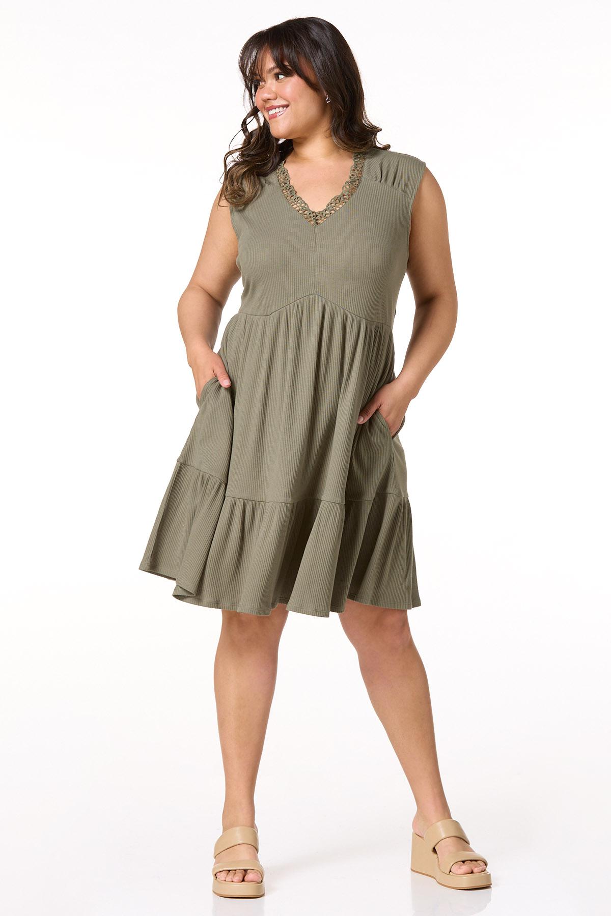 Cato Fashions | Cato Plus Size Tiered Lace Trim Dress