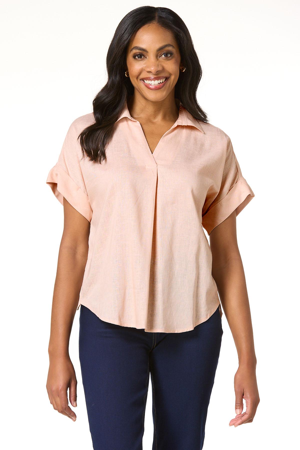 Cato Fashions | Cato Button Back Linen Shirt