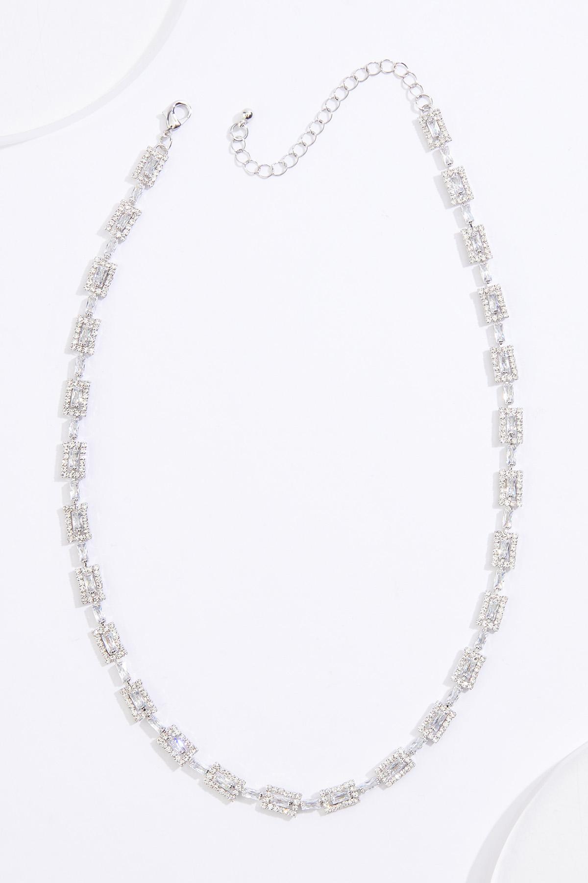 【新品】CTHY OBJECTS NECKLACE Cato Fashions | Cato Cubic Zirconia Rectangle Chain Necklace