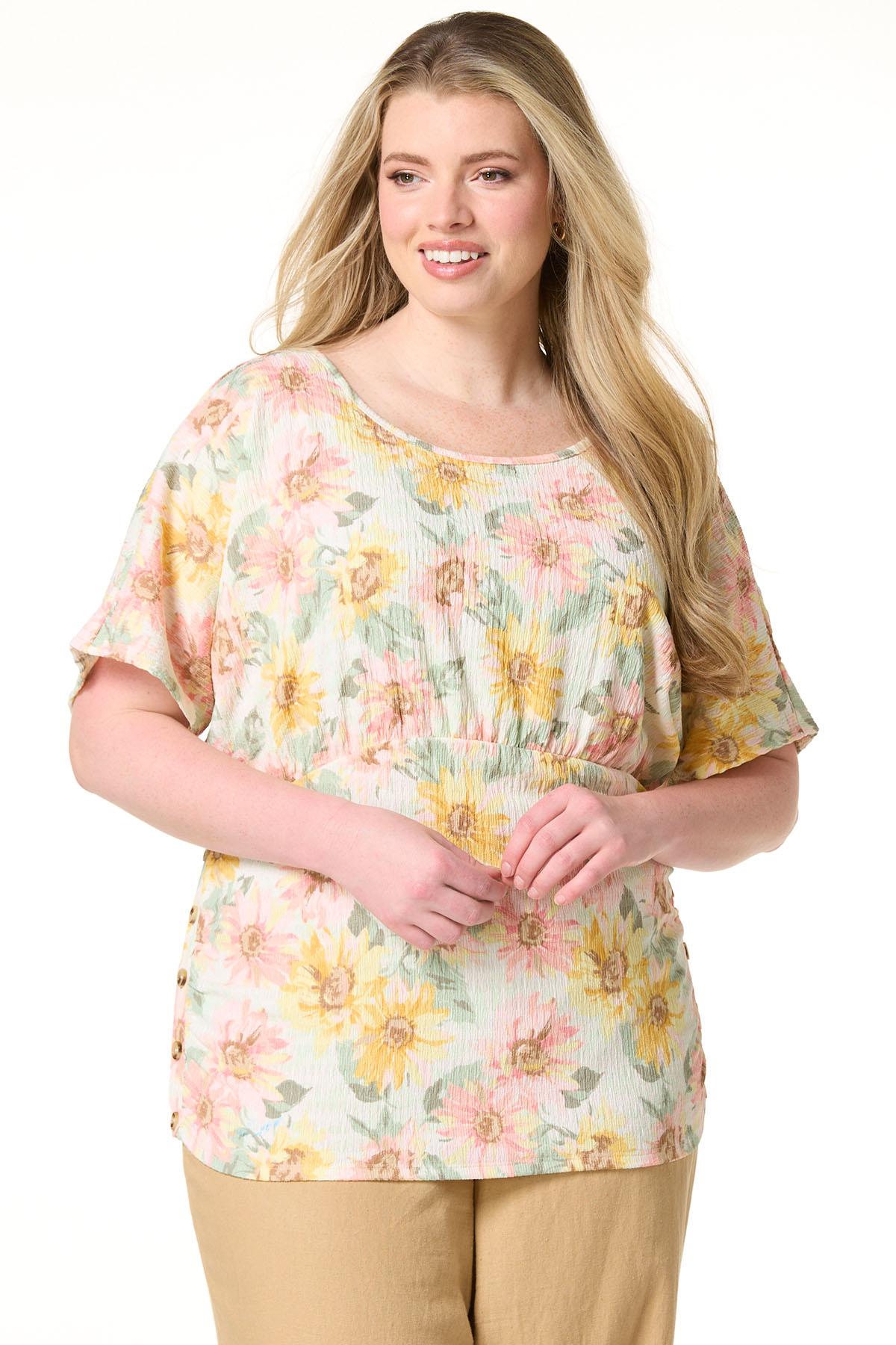 Plus Size Daisy Ruched Side Top