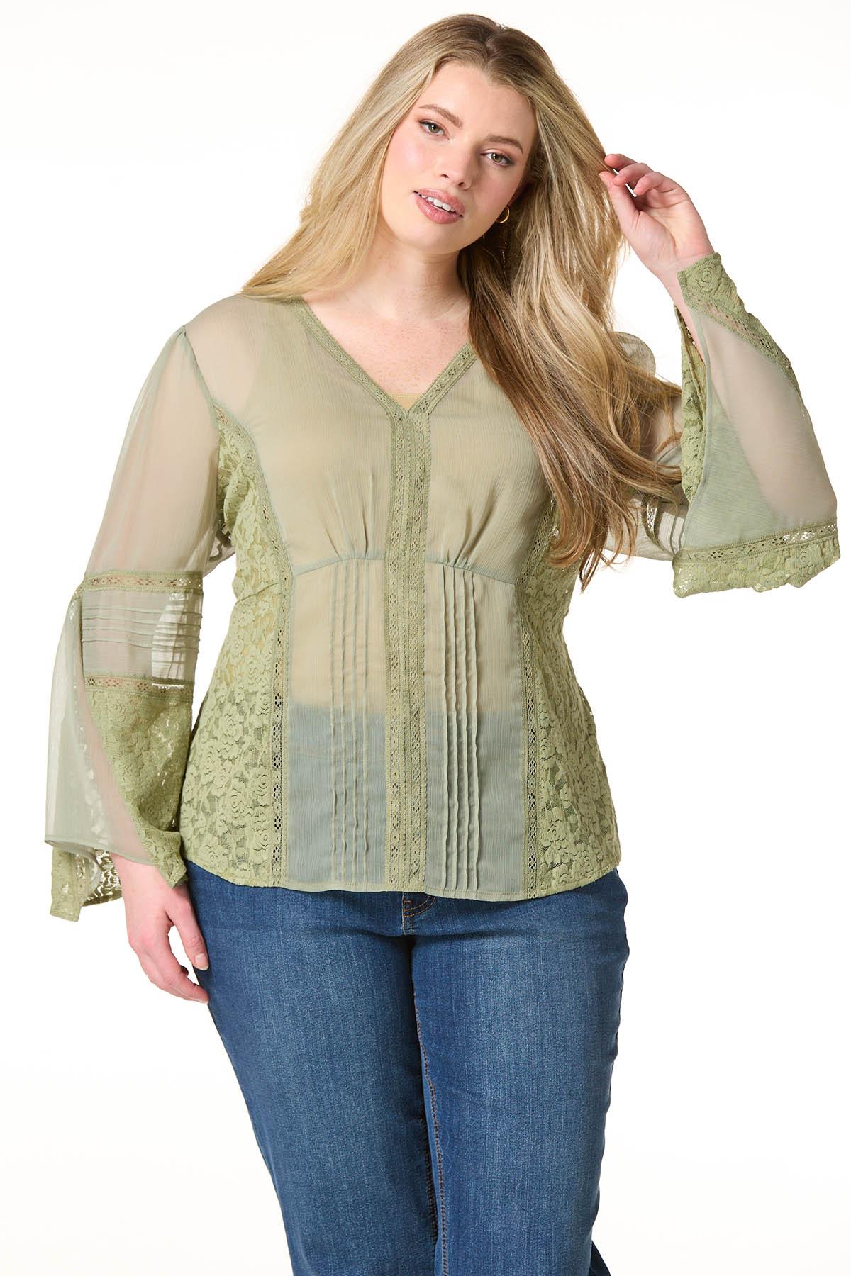 Plus Size Lace Inset Kimono Top