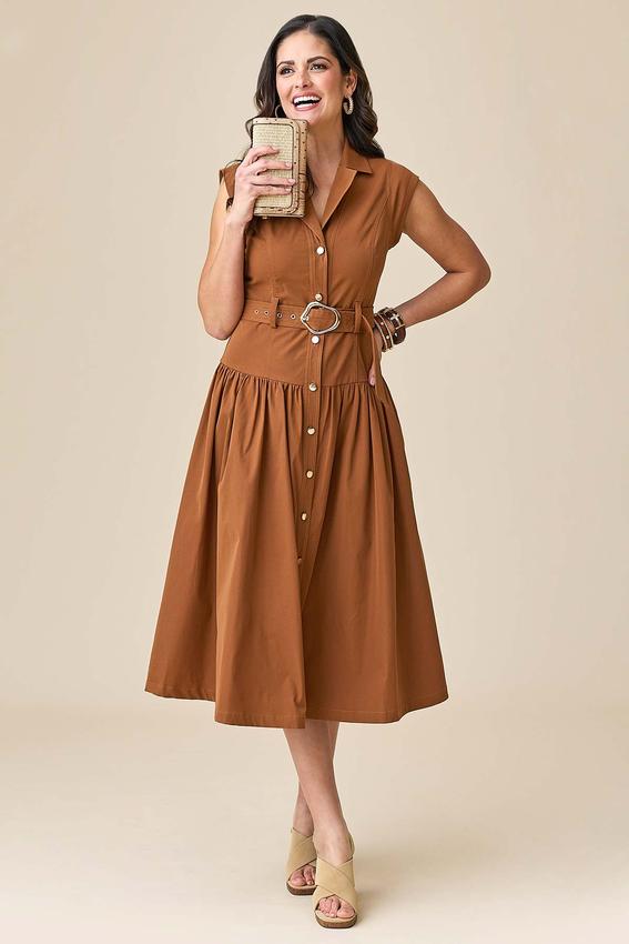 brown shirt dress womens Rails Richmond Cotton Shirt Dress