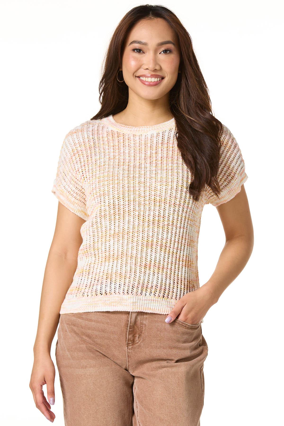 Cato Fashions | Cato Open Stitch Space Dye Sweater