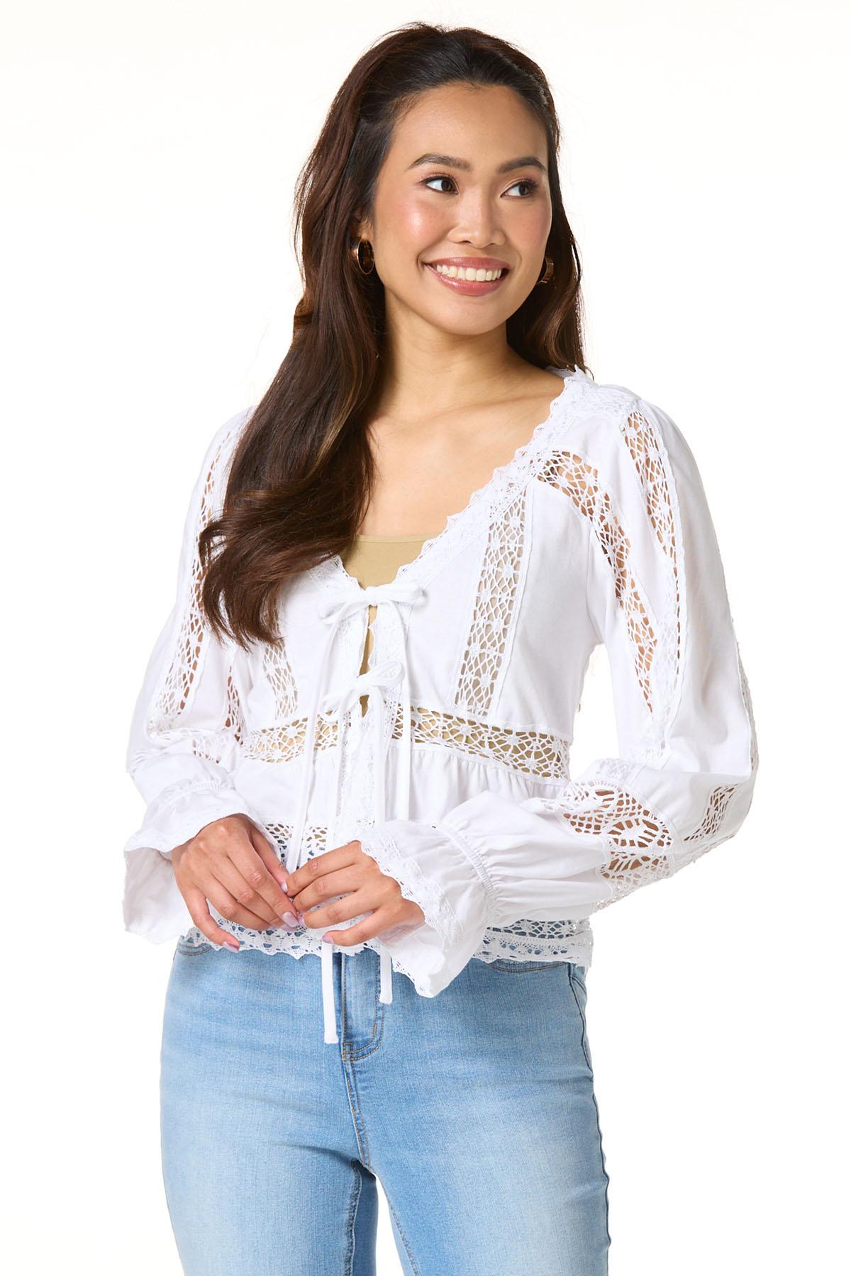 Cato Fashions | Cato Lace Double Tie Top