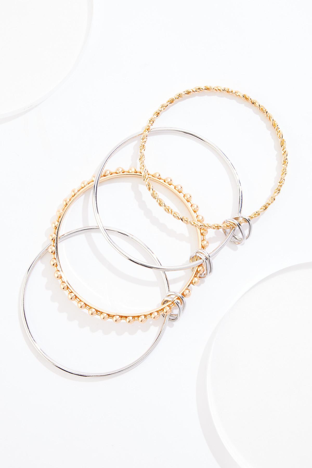 Cato Fashions | Cato Extra Large Two Tone Linked Bangle Bracelet