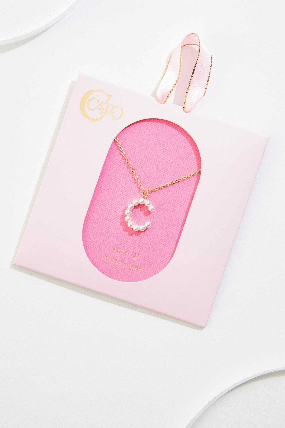 Cato Fashions | Cato C Pearl Initial Necklace