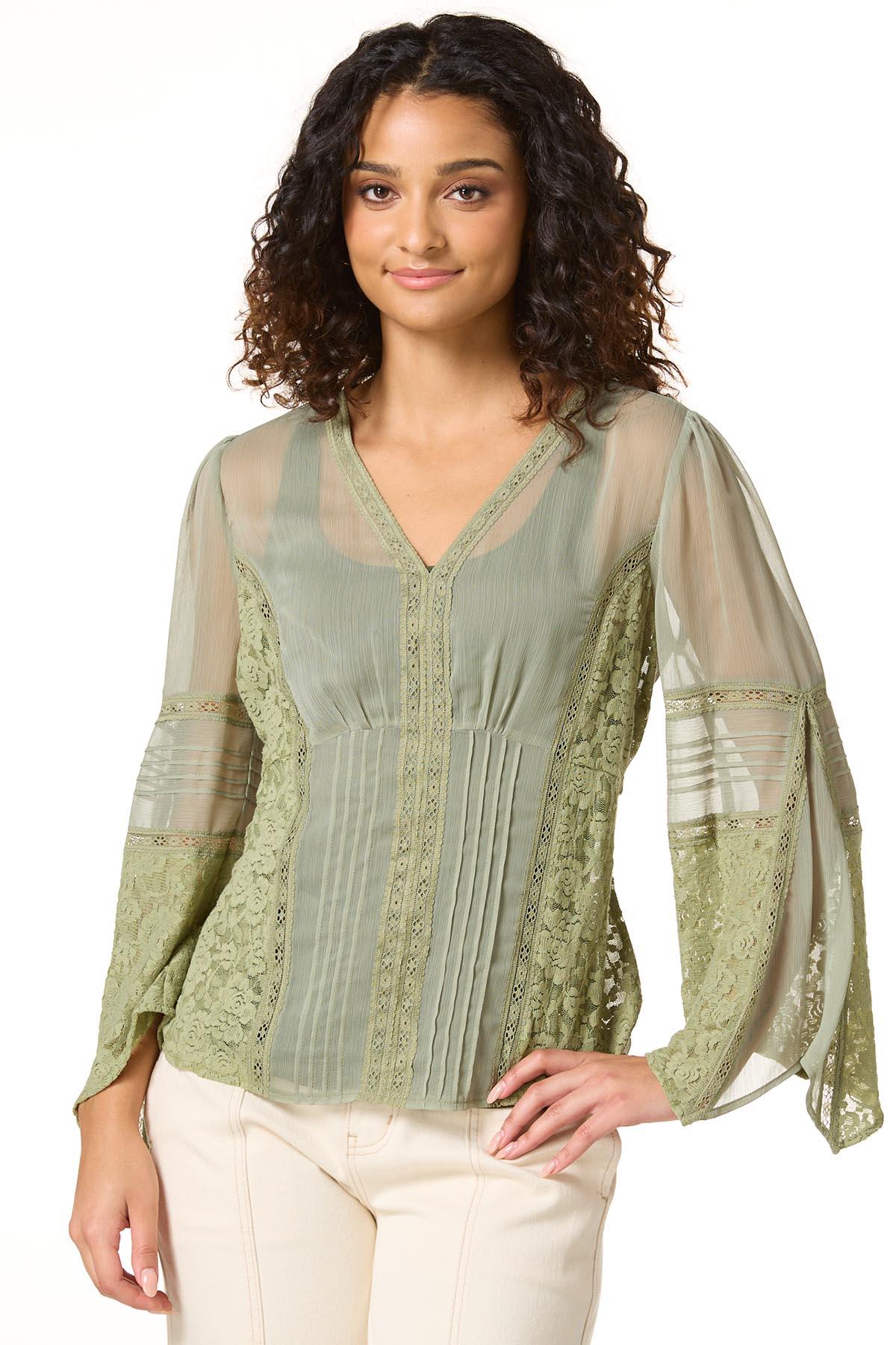 Lace Inset Kimono Top