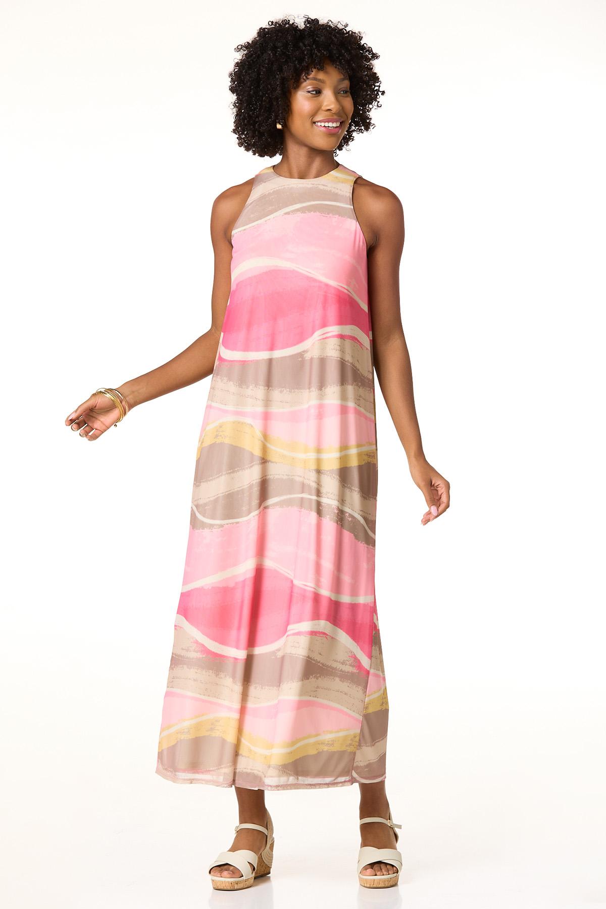 knee length dresses for ladies Beverley Pink Mesh Maxi Dress - US 16 main image 0