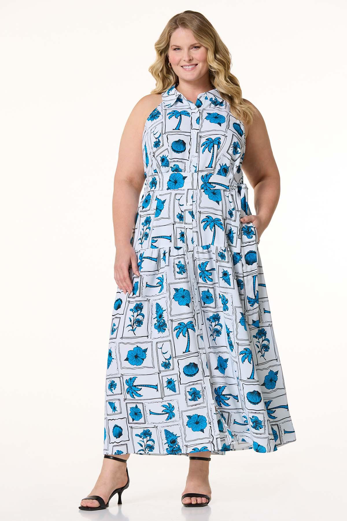 Plus Size Island Time Midi Dress